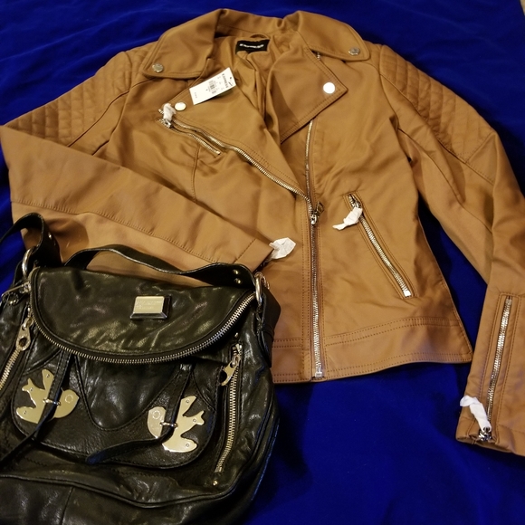 Express Vegan (Minus the) Leather Quilted Moto - Picture 3 of 4